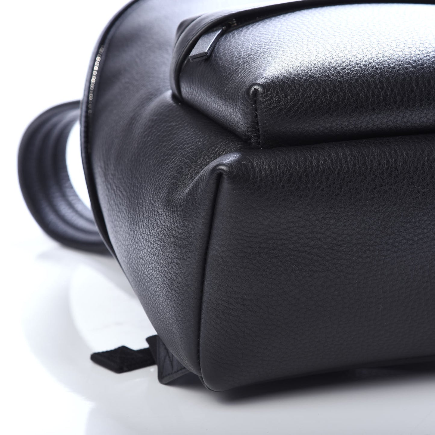 Smooth Calfskin Logo Small Everyday Backpack Black White