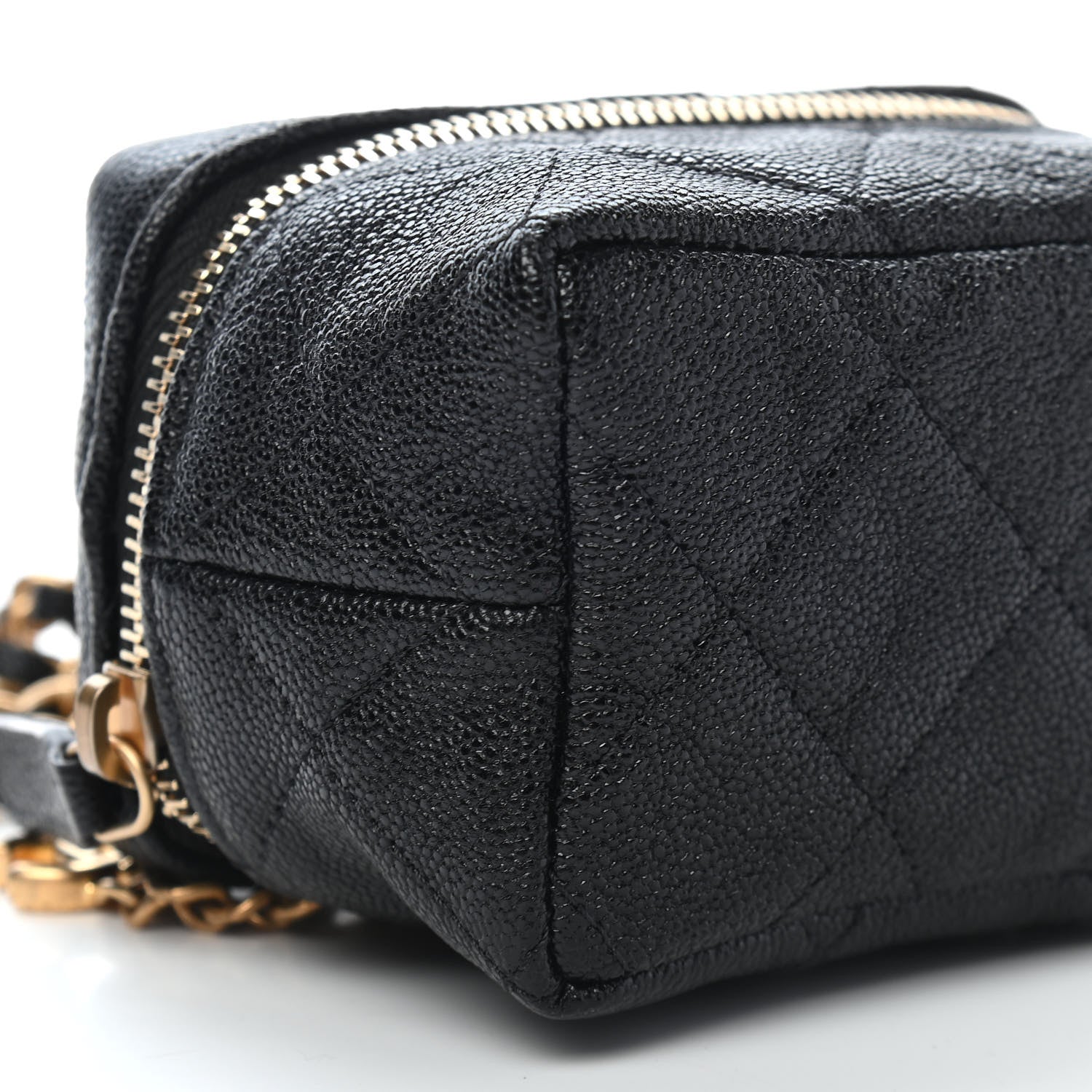Chanel Caviar Quilted Mini Top Handle Vanity With Chain Black 8 of 9