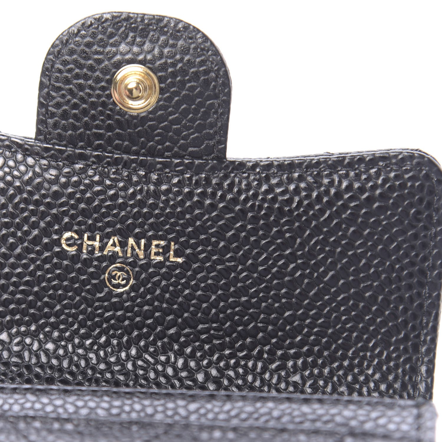Chanel Caviar Quilted Flap Card Holder Wallet Black 6 of 9