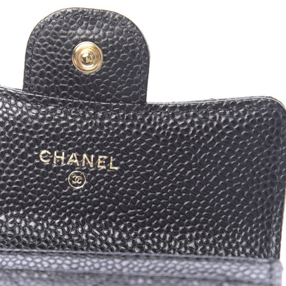 Chanel Caviar Quilted Flap Card Holder Wallet Black 6 of 9