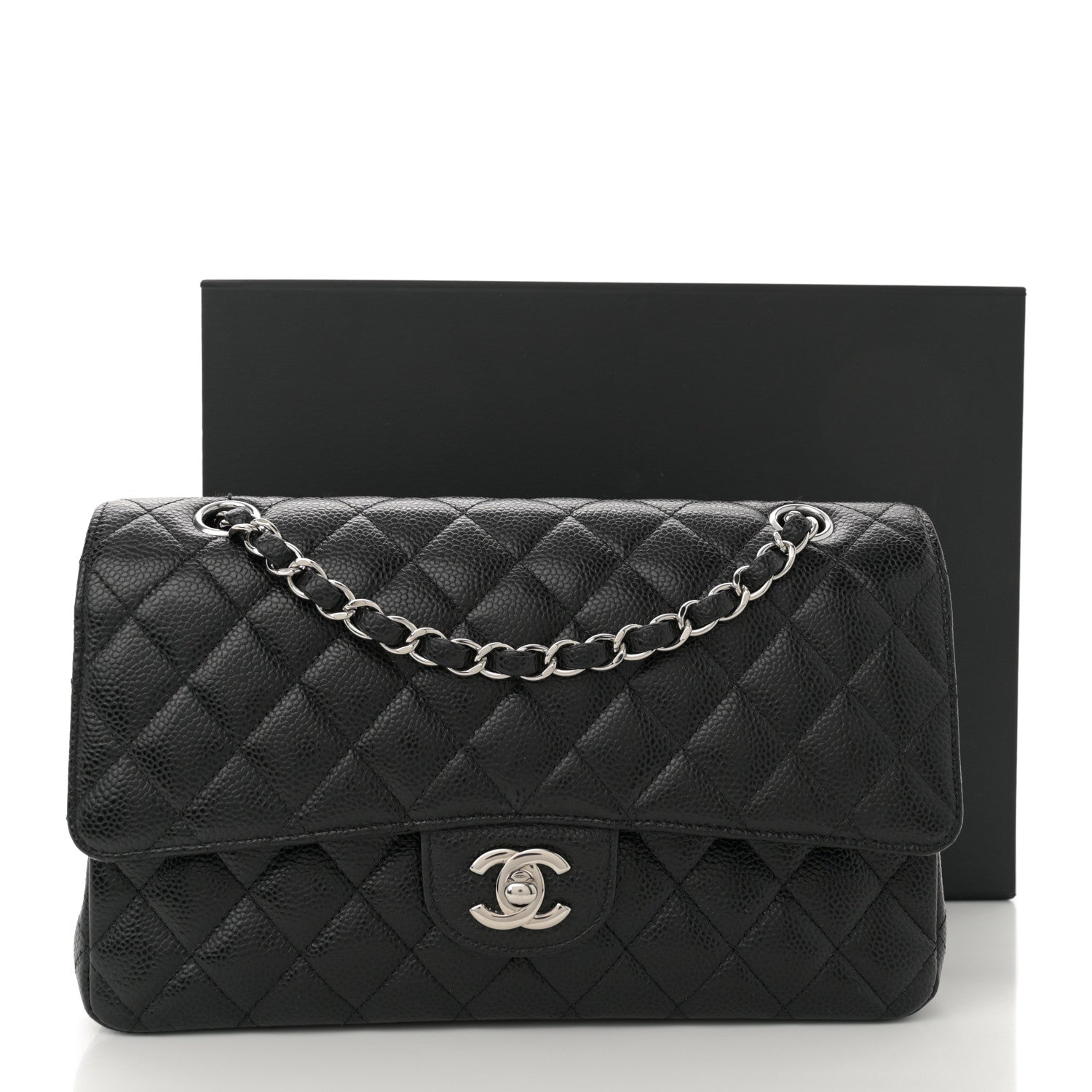 Chanel Caviar Quilted Medium Double Flap Black 10 of 10