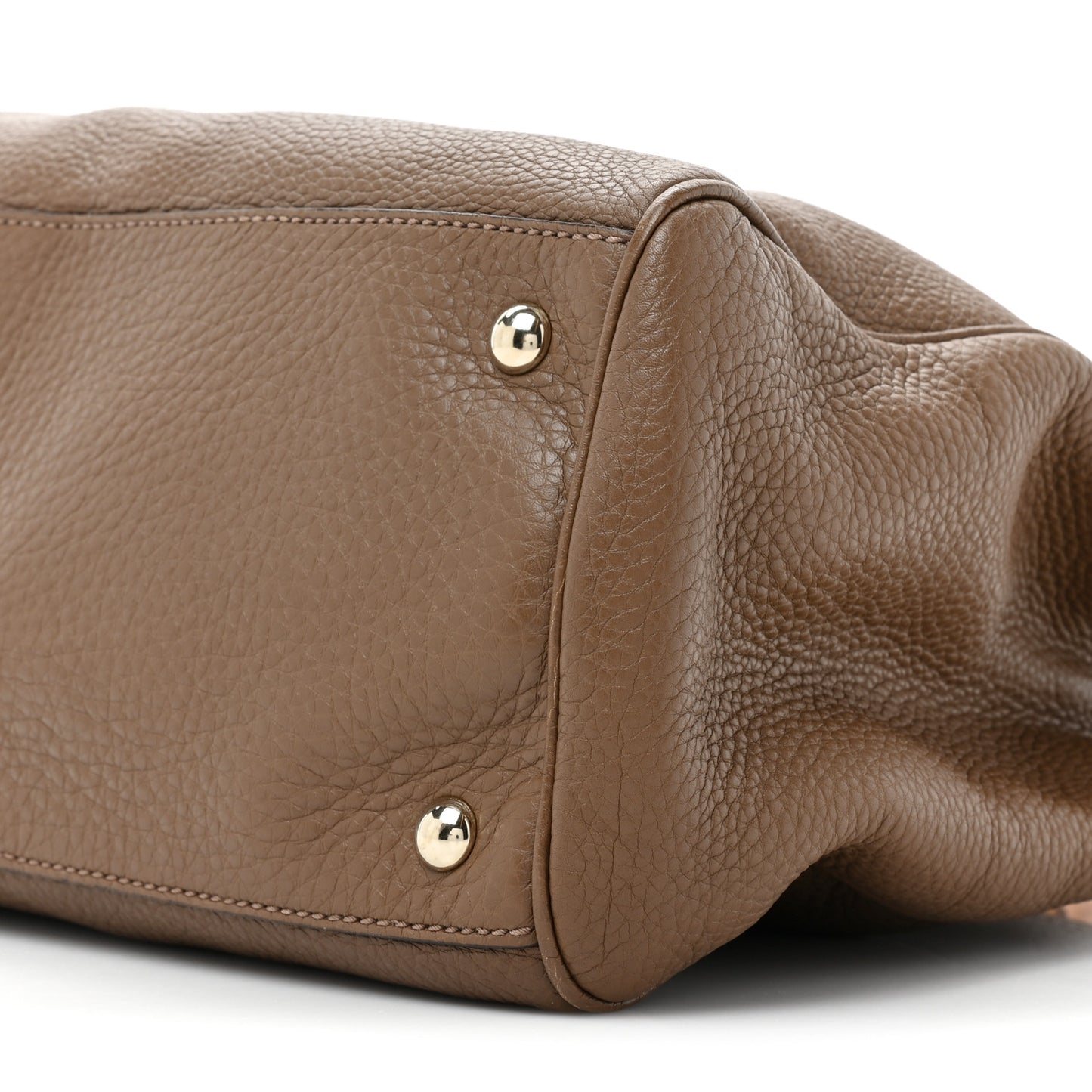 Pebbled Calfskin Medium Bamboo Shopper Tote Acero