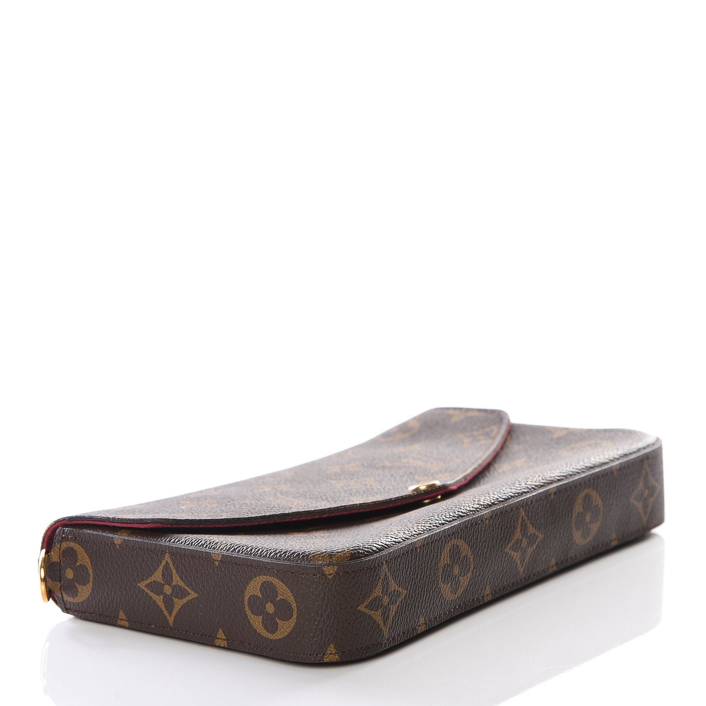 Monogram Pochette Felicie Chain Wallet Fuchsia