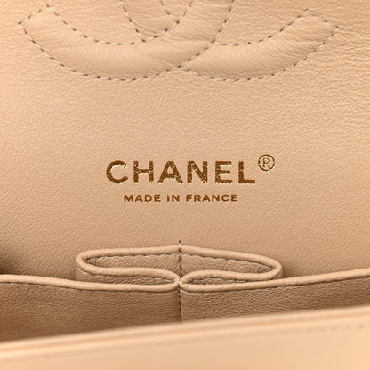 Chanel Lambskin Quilted Medium Double Flap Beige 6 of 11