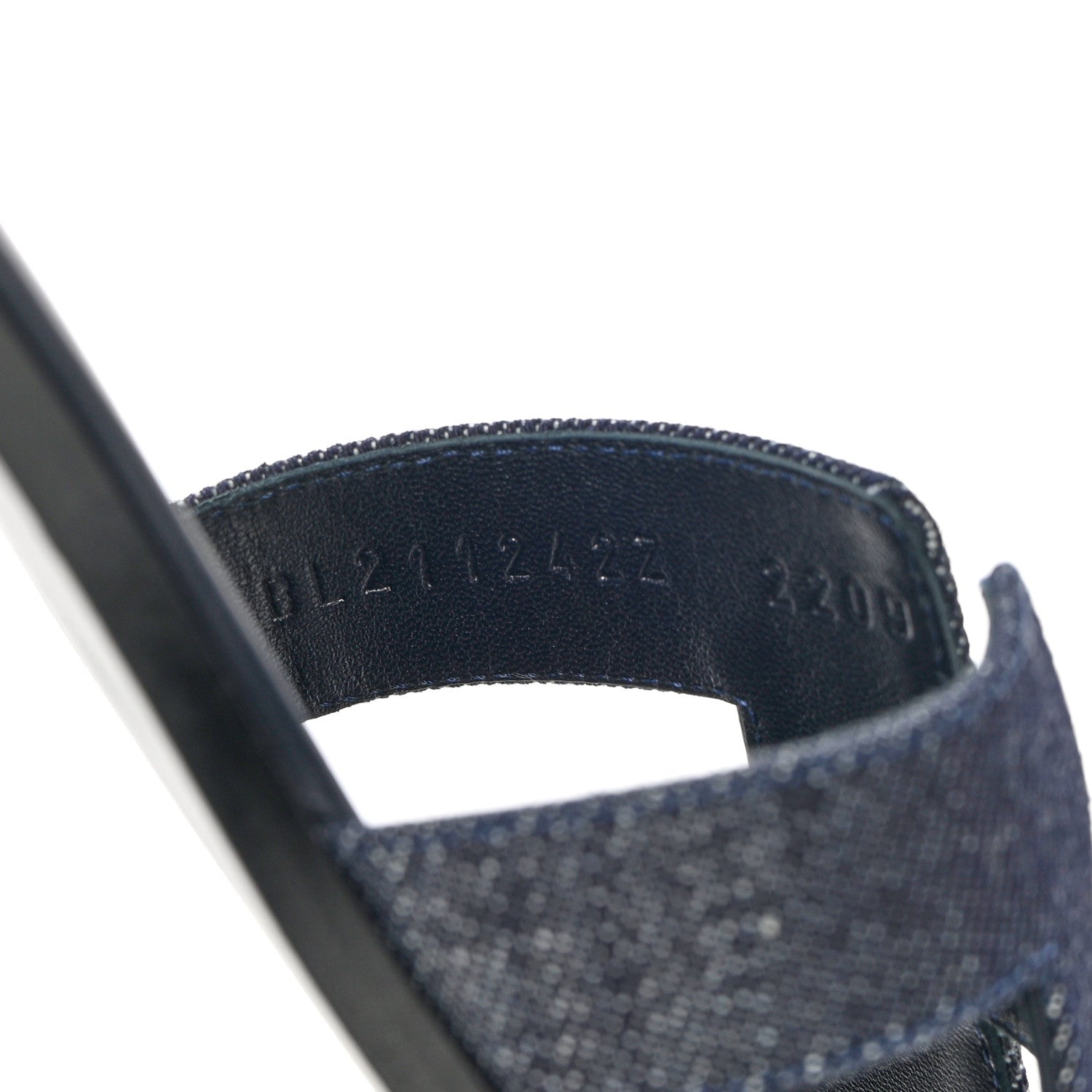 Hermes Denim Canvas Oran Sandals 37.5 Bleu Brut 8 of 11