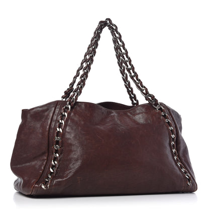 Chanel Glazed Calfskin East West Modern Chain Tote Brown 3 of 9
