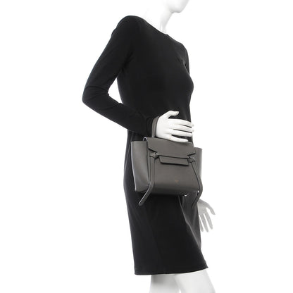 Celine Grained Calfskin Nano Belt Bag Grey 3 of 7