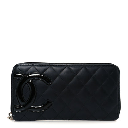 Chanel Calfskin Quilted Cambon Large Gusset Zip Around Wallet Black 1 of 18