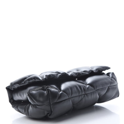 Balenciaga Nappa Calfskin Quilted Touch B Puffy Clutch Black 4 of 7