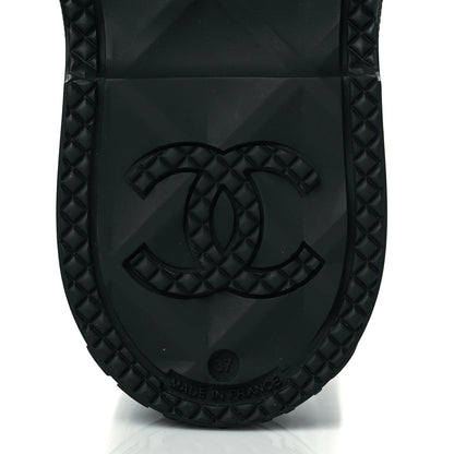 Chanel Caoutchouk CC High Boots 37 Black 6 of 8