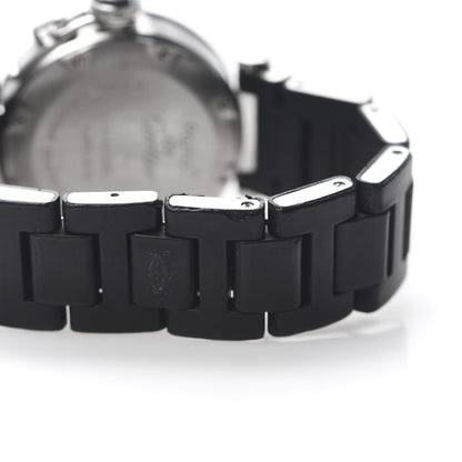 Cartier Stainless Steel Rubber 33mm Pasha C Seatimer Quartz Watch Black 7 of 7