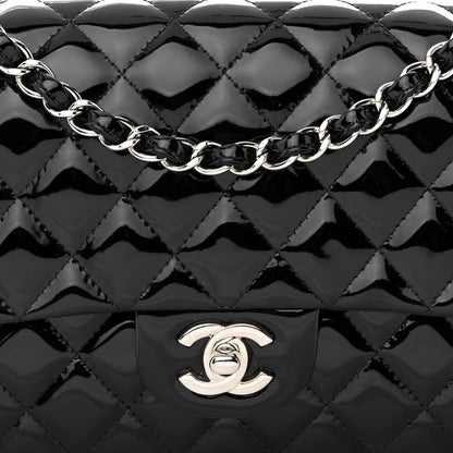 Chanel Patent Quilted Medium Double Flap Black 8 of 13