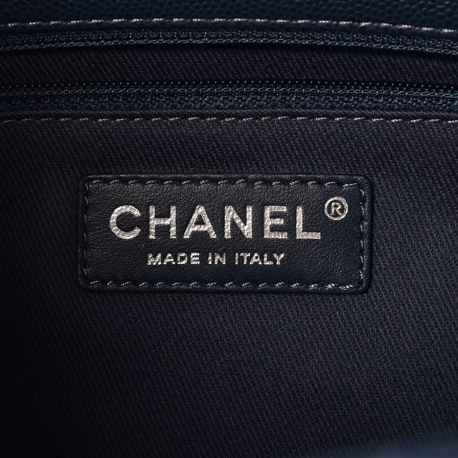 Chanel Caviar Quilted Small Coco Handle Flap Blue 7 of 9