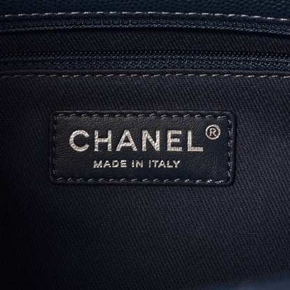 Chanel Caviar Quilted Small Coco Handle Flap Blue 7 of 9