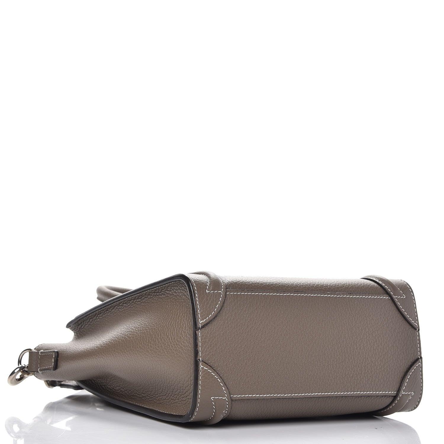 Celine Drummed Calfskin Nano Luggage Souris 4 of 9