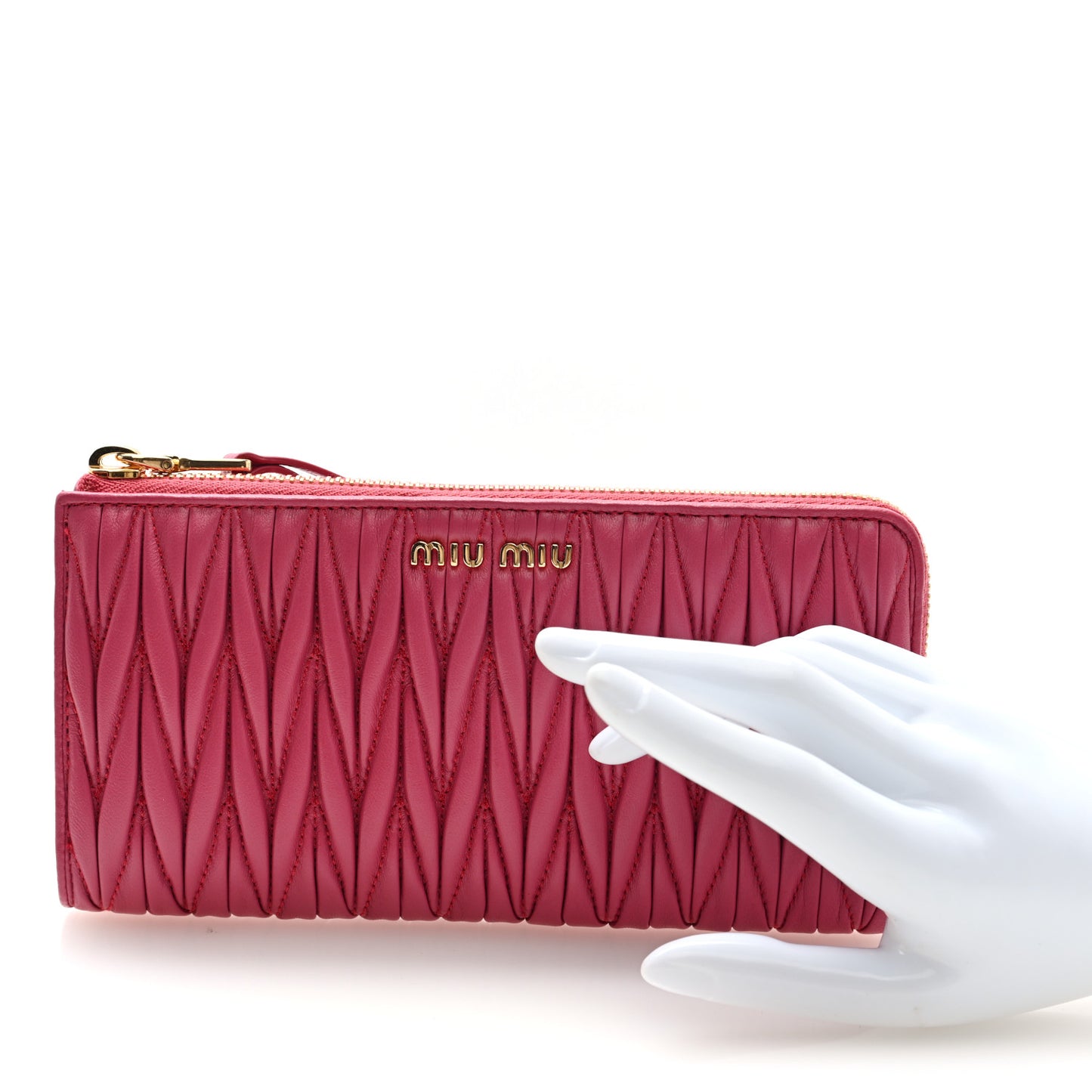 Matelasse Large Zip Around Wallet Peonia