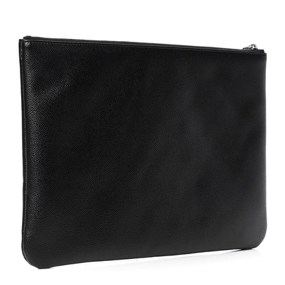 Chanel Caviar Studded Medium Deauville Pouch Black 2 of 4