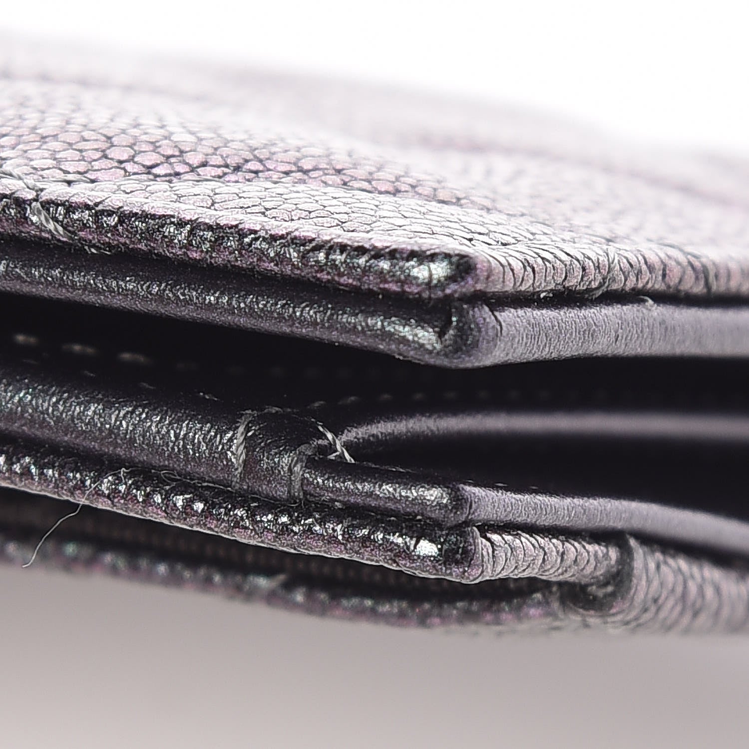 Chanel Iridescent Caviar Quilted Card Holder Wallet Black 9 of 12