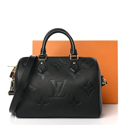 Louis Vuitton Empreinte Monogram Giant Speedy Bandouliere 25 Black 10 of 10