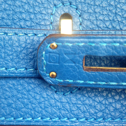 Hermes Taurillon Clemence Birkin 35 Mykonos 10 of 10