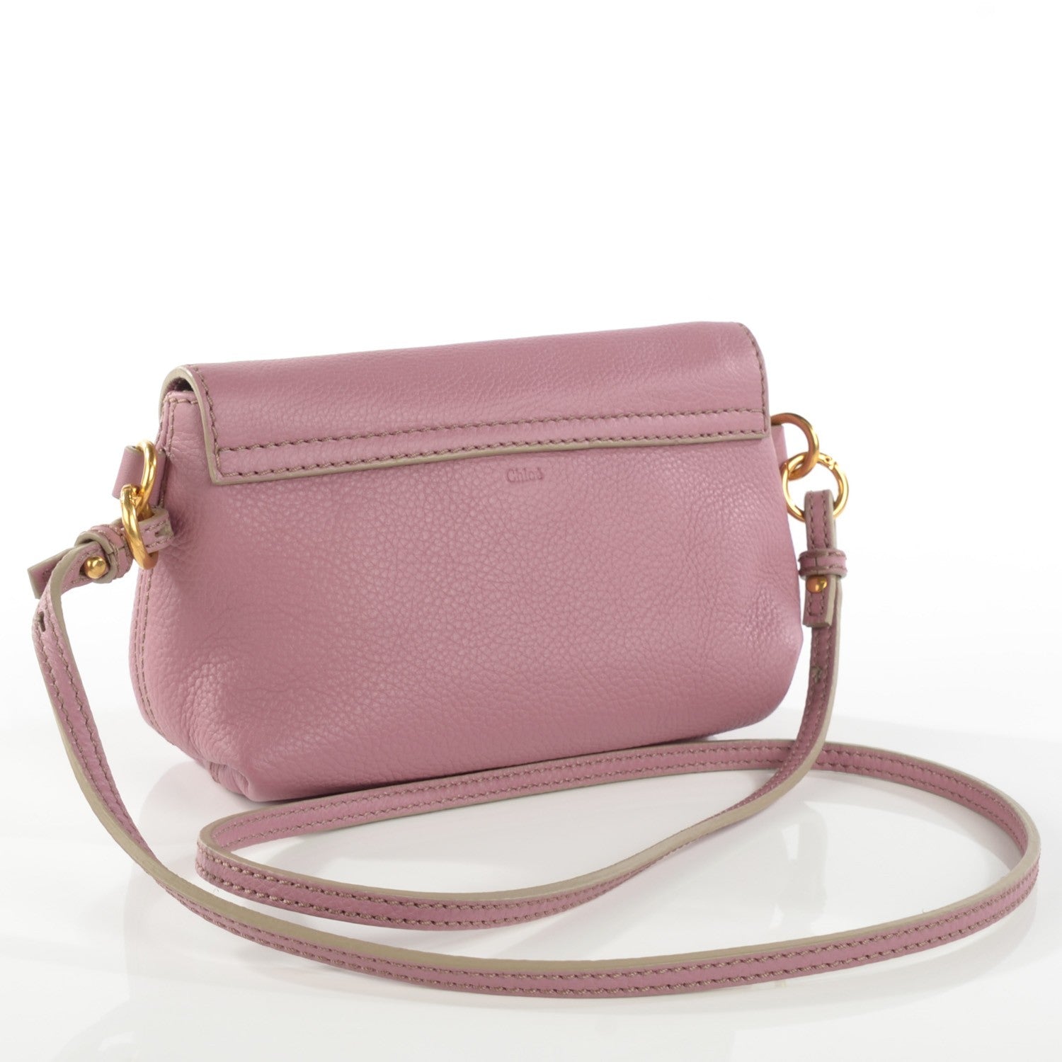 Chloe Pebbled Calfskin Small Marcie Crossbody Bag Velvet Mauve 3 of 8