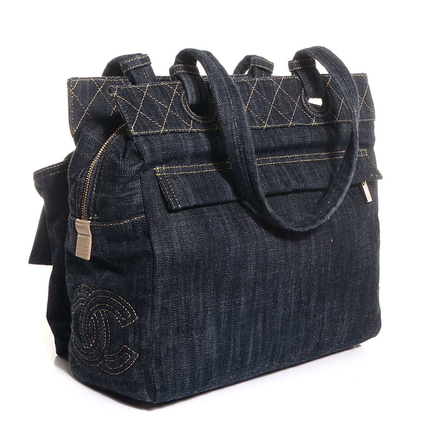 Chanel Denim CC Double Pocket Shoulder Bag 3 of 7