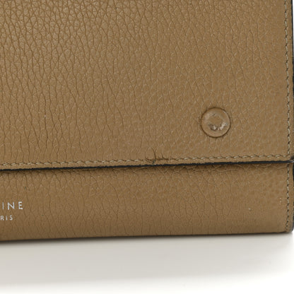 Celine Drummed Calfskin Large Multifunction Flap Wallet Dune 11 of 12