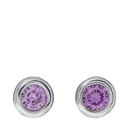 Tiffany Sterling Silver Pink Sapphire Elsa Peretti Color By The Yard Earrings 1 of 4
