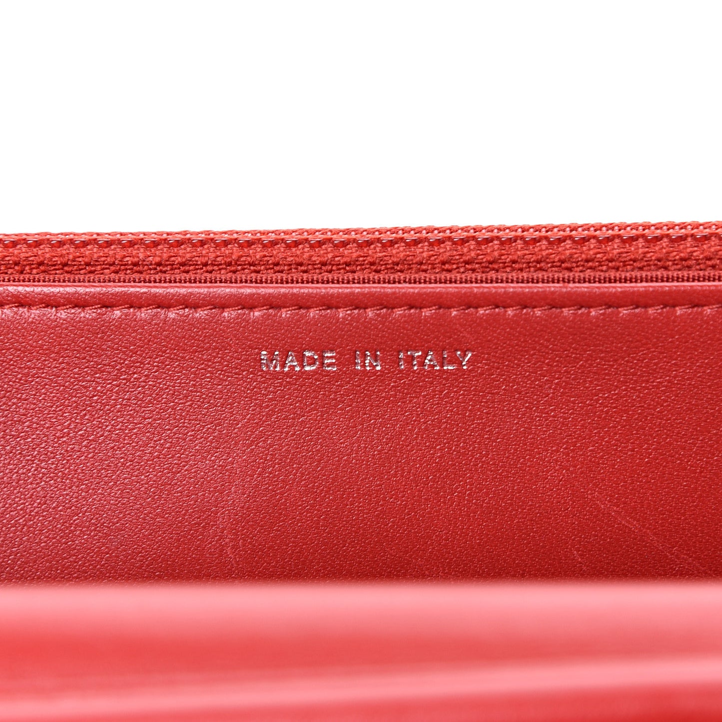 Lambskin Quilted Boy Wallet On Chain WOC Red