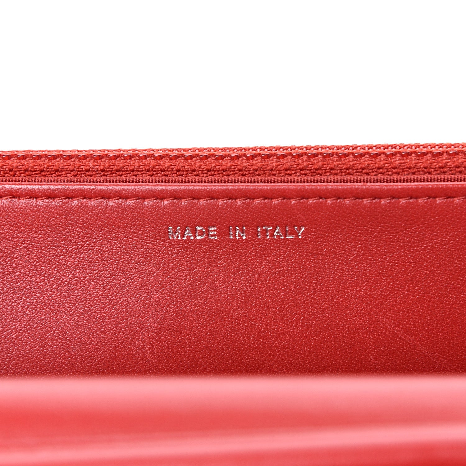 Chanel Lambskin Quilted Boy Wallet On Chain WOC Red 6 of 14