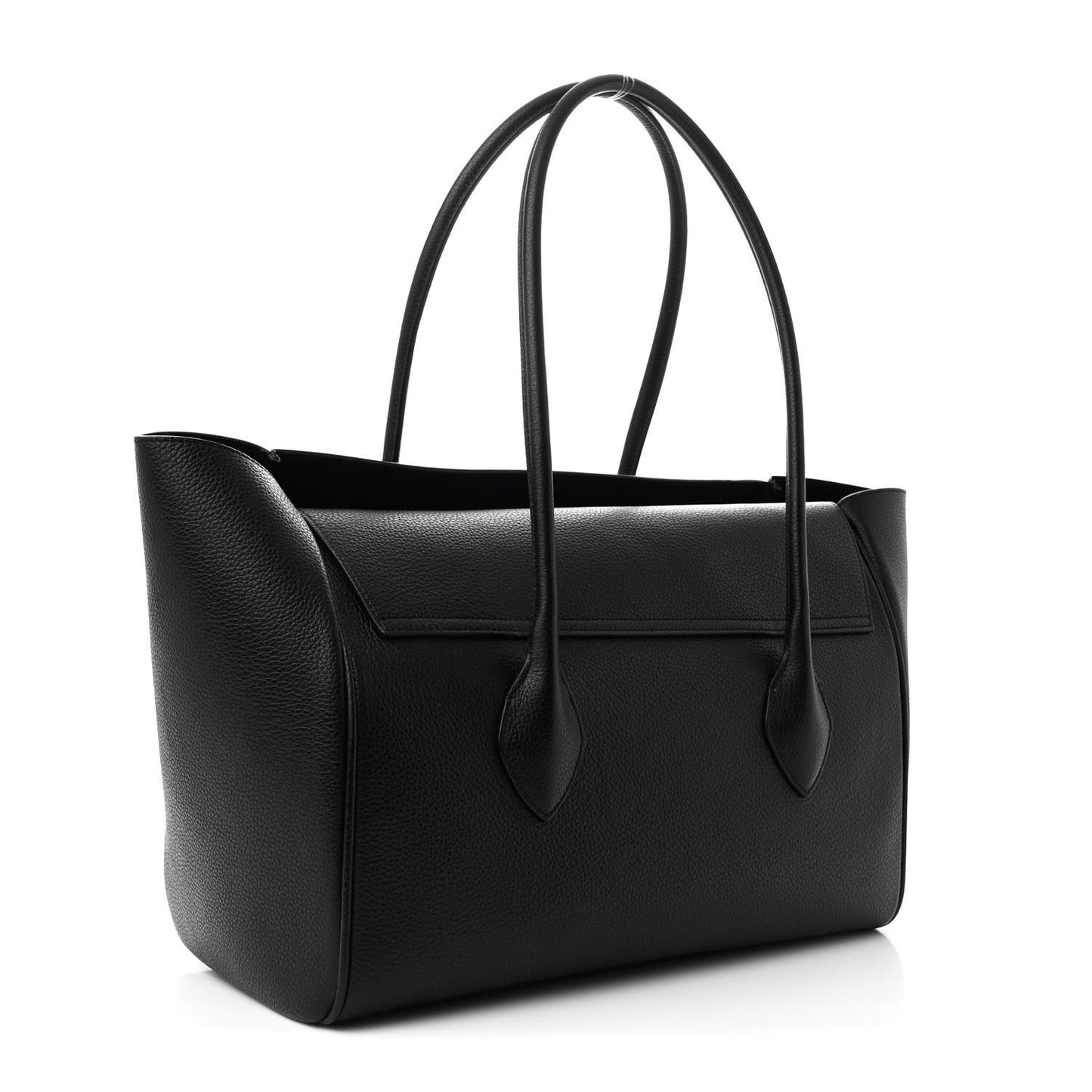 Hammered Calfskin XL East West Tote Bag Black