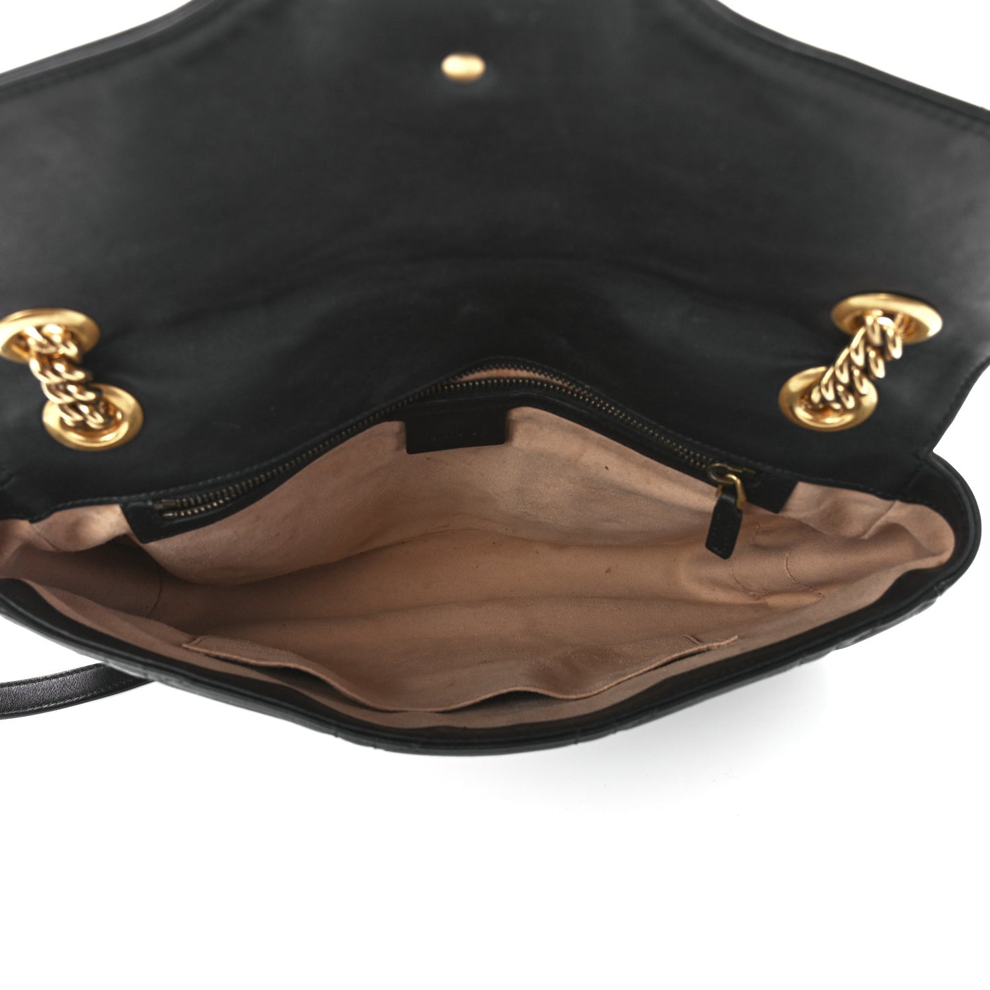 Calfskin Matelasse Studded Medium GG Marmont Shoulder Bag Black