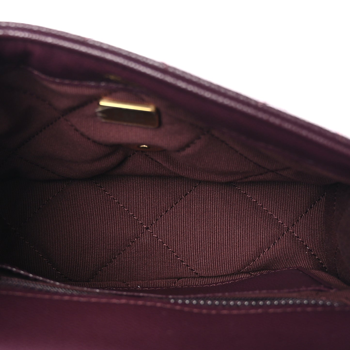 Caviar Quilted CC Mini Flap Dark Burgundy