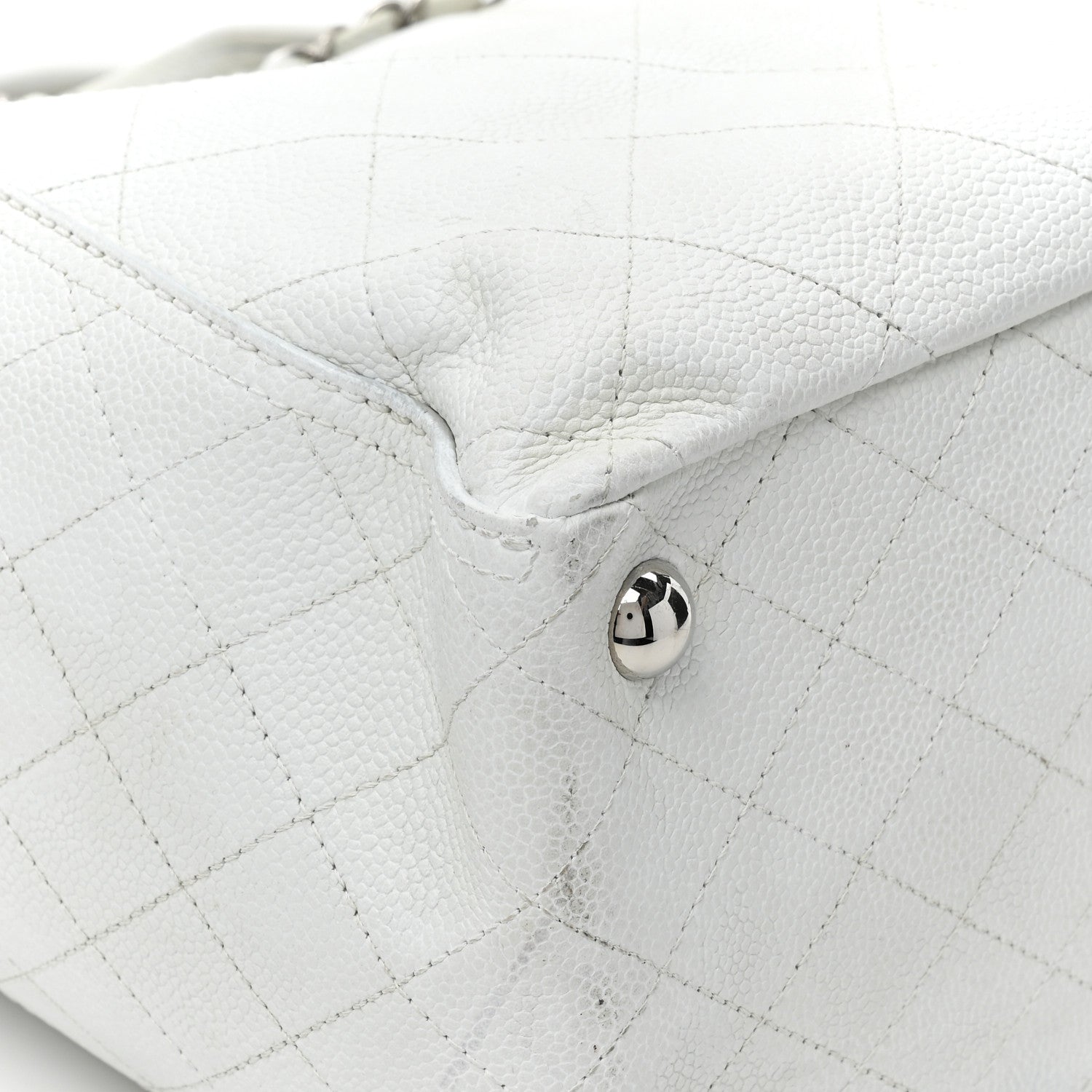 Chanel Grained Calfskin CC Pocket Tote White 13 of 17