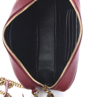Saint Laurent Grain De Poudre Matelasse Monogram Mini Lou Camera Bag Opyum Red 5 of 13