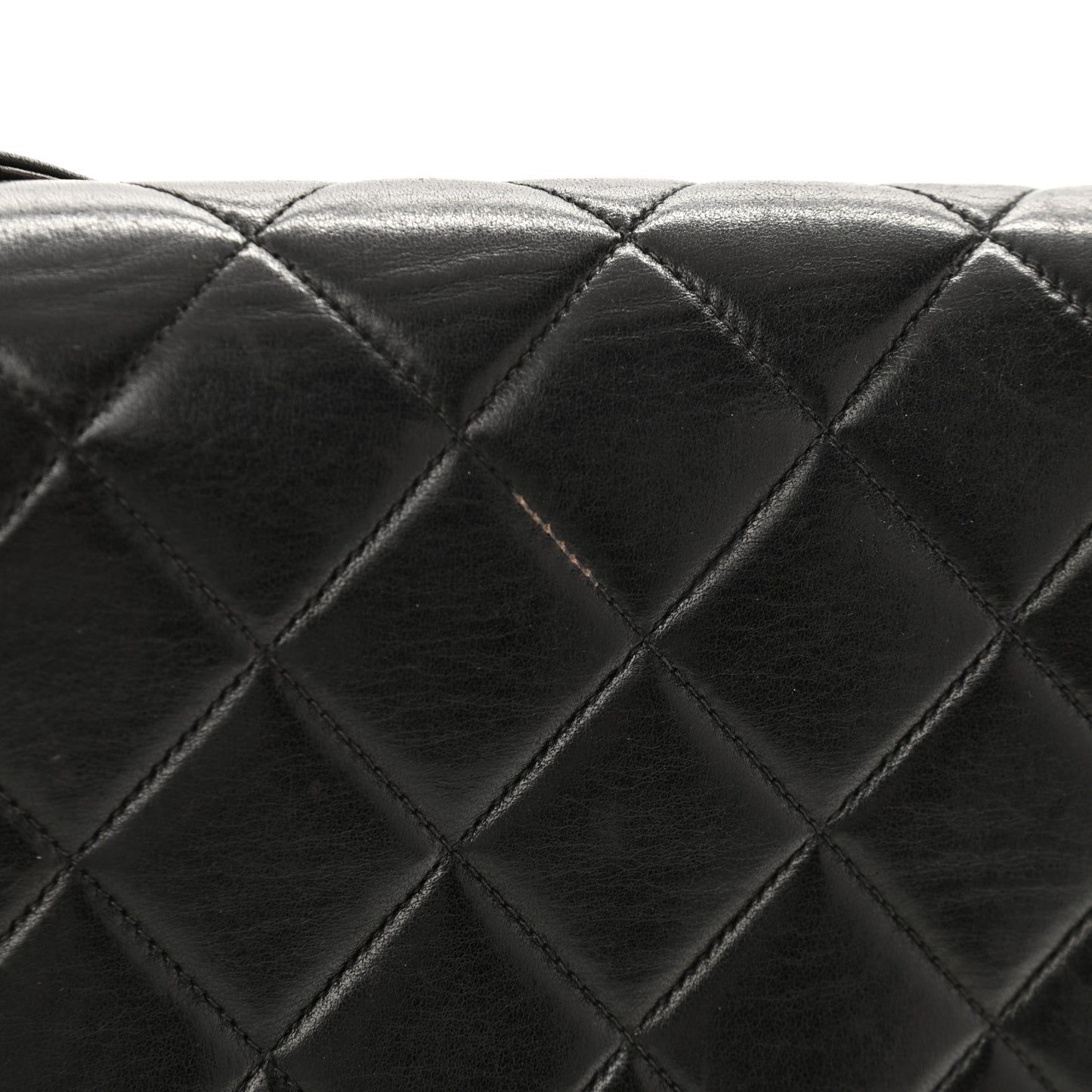Lambskin Quilted CC Flap Shoulder Bag Black