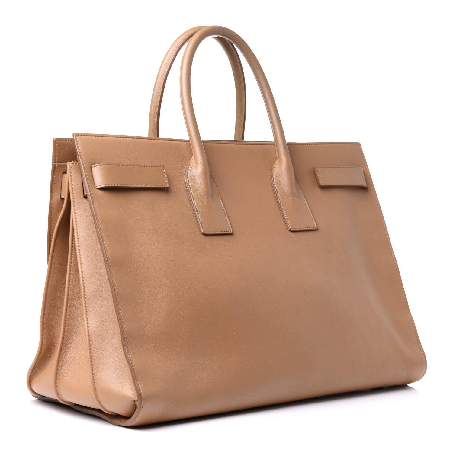 Saint Laurent Calfskin Large Sac de Jour Carryall Tan 2 of 14