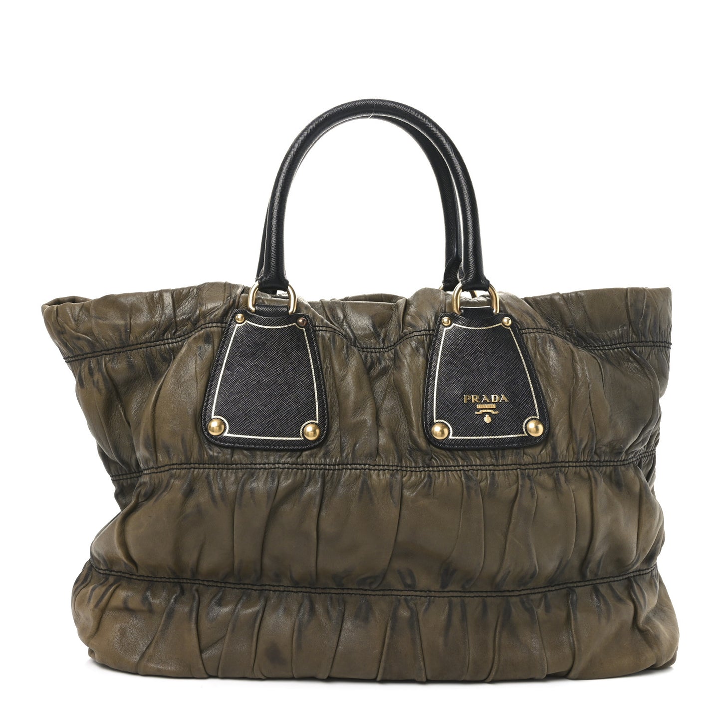 Nappa Gaufre Tote Green