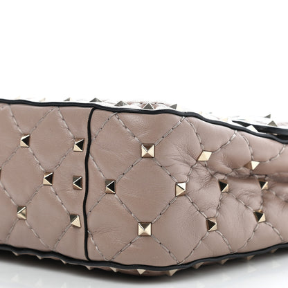 Valentino Garavani Lambskin Medium Rockstud Spike Shoulder Bag Poudre 11 of 13