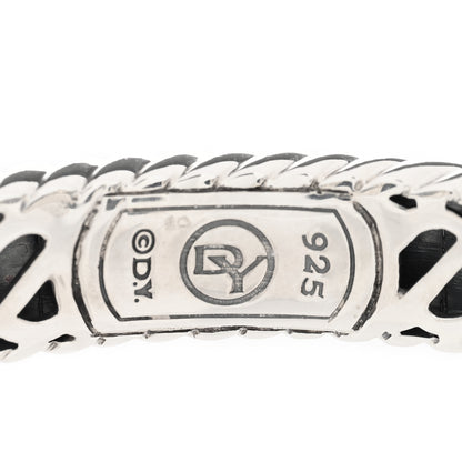 David Yurman Sterling Silver Diamond Black Onyx Wheaton Cuff Bracelet 3 of 3