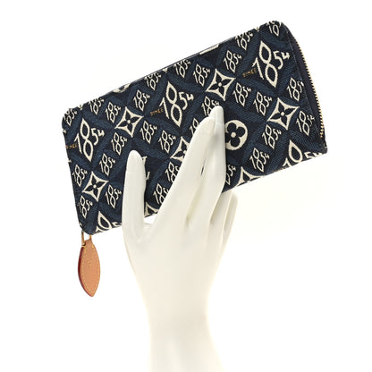 Louis Vuitton Jacquard Since 1854 Zippy Wallet Blue 2 of 9