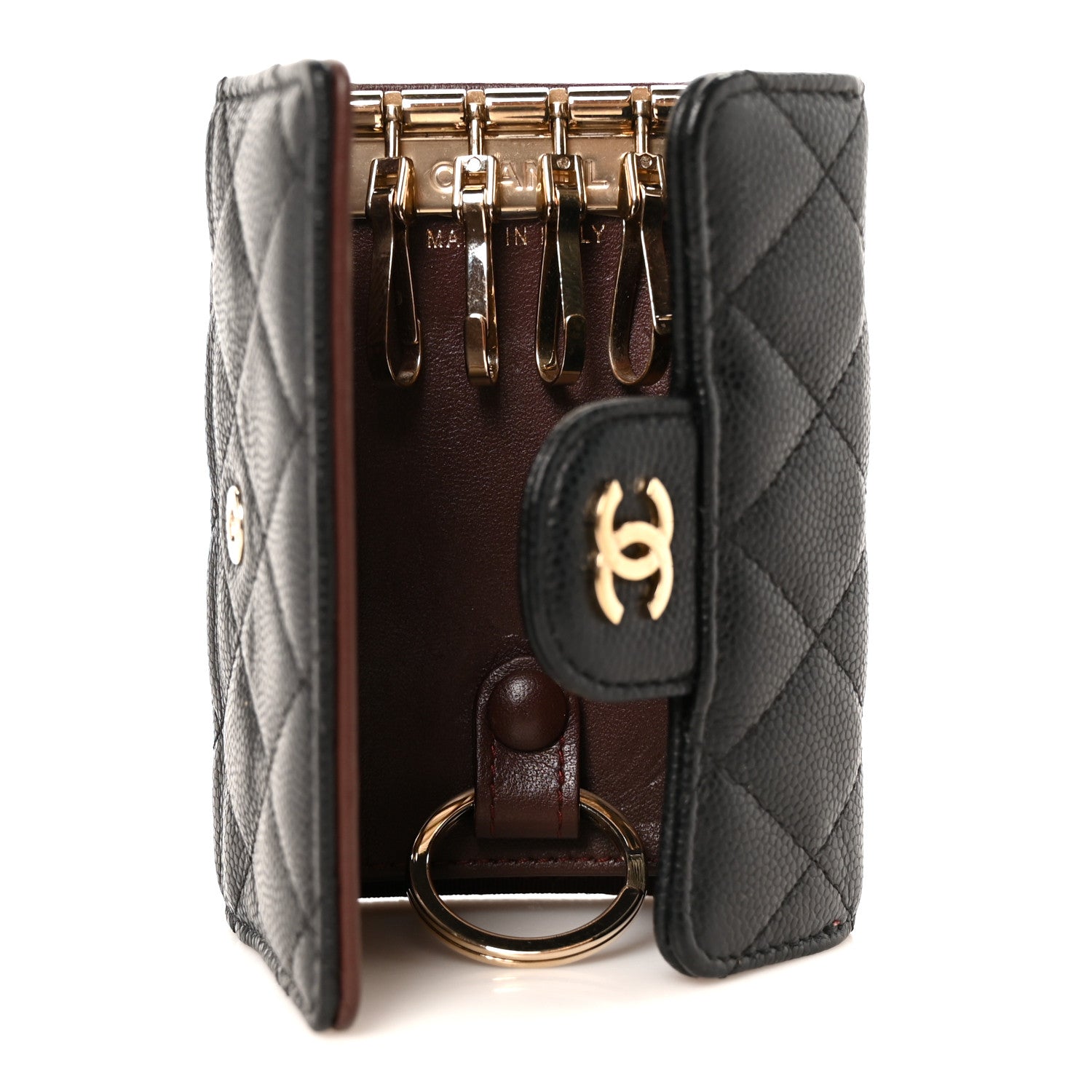 Chanel Caviar Quilted Classic 4 Key Holder Wallet Black 5 of 10