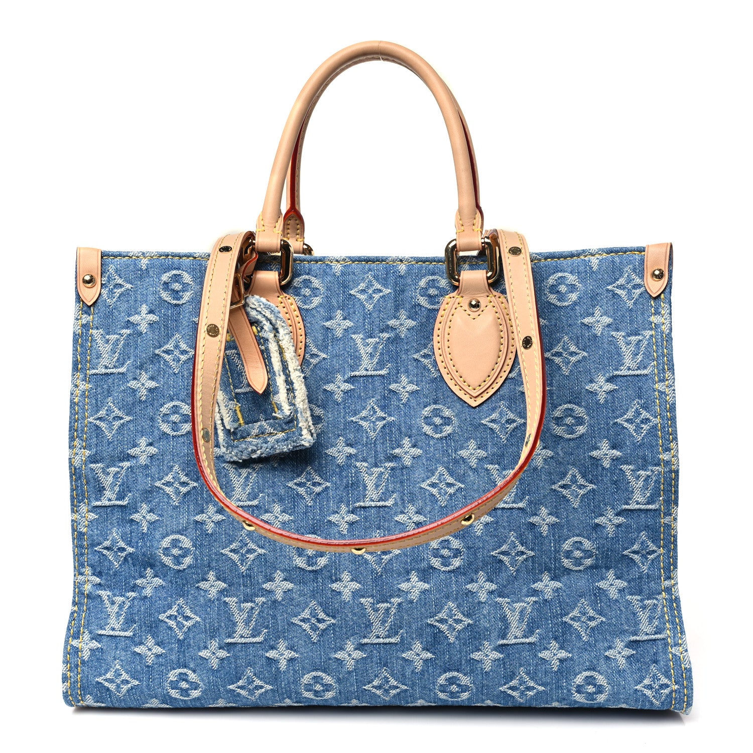 Louis Vuitton Monogram Denim Onthego MM Blue 1 of 9