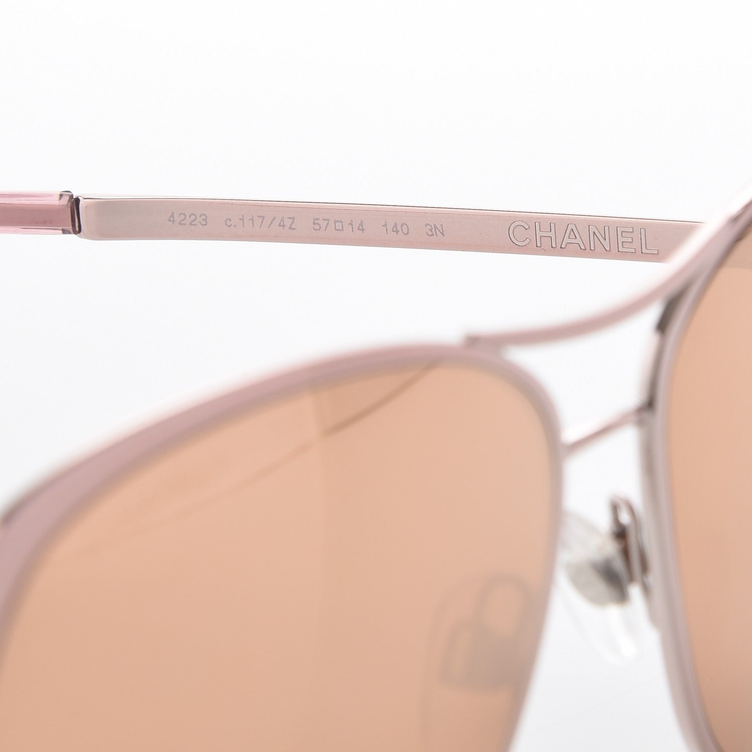 Chanel 18K Pilot Summer Sunglasses 4223 Pink Gold 7 of 8