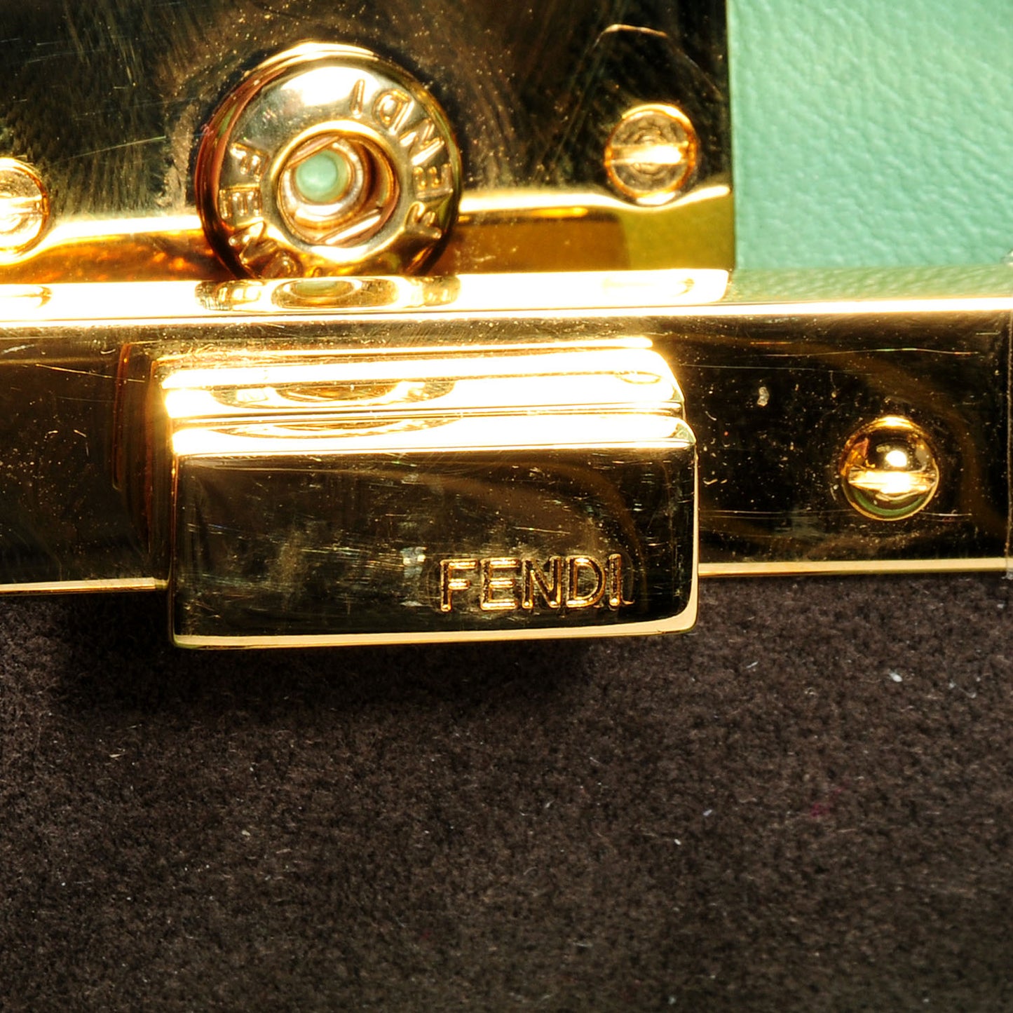 Shiny Nappa Micro Peekaboo Iconic Satchel Verde Acqua