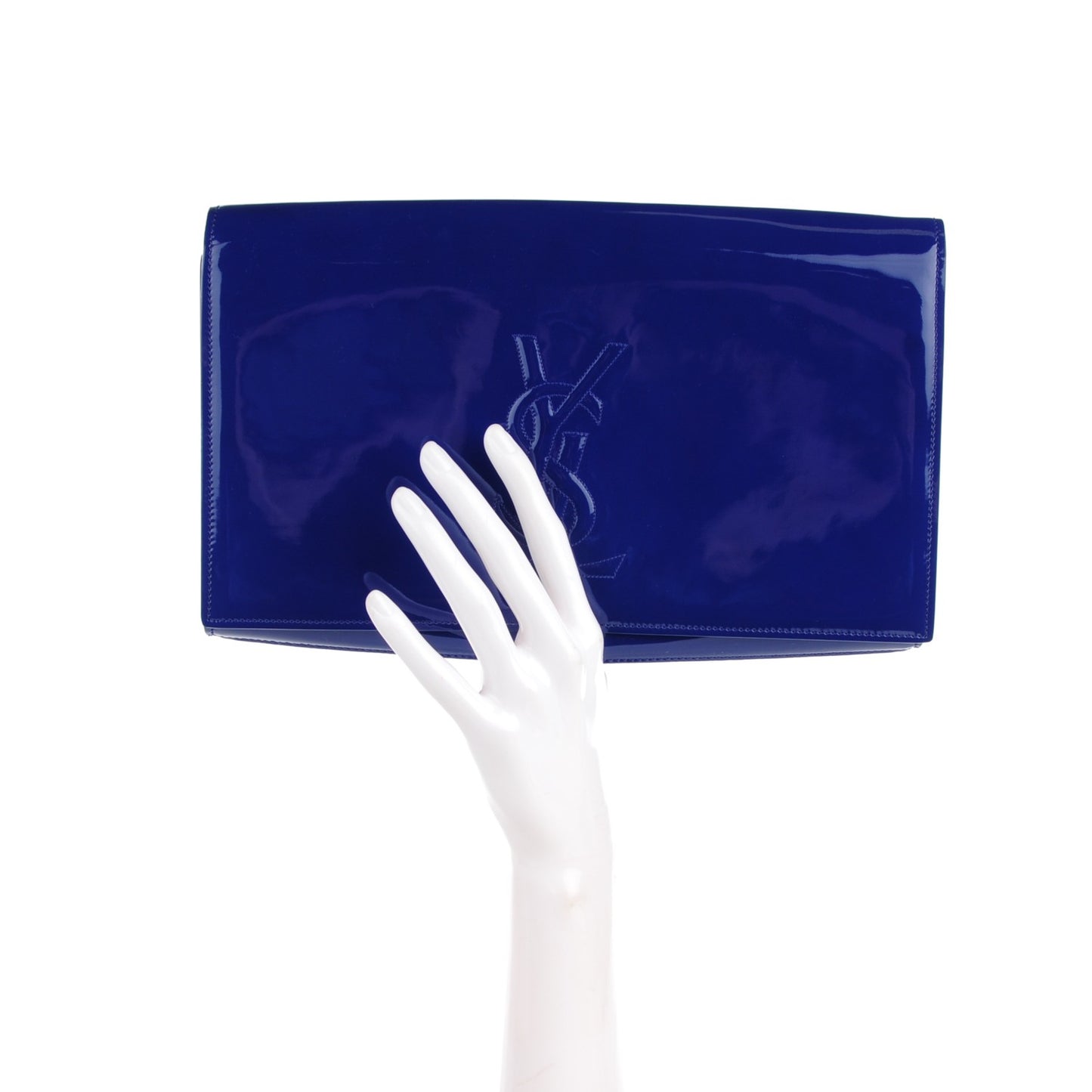 Patent Large Belle De Jour Clutch Royal Blue