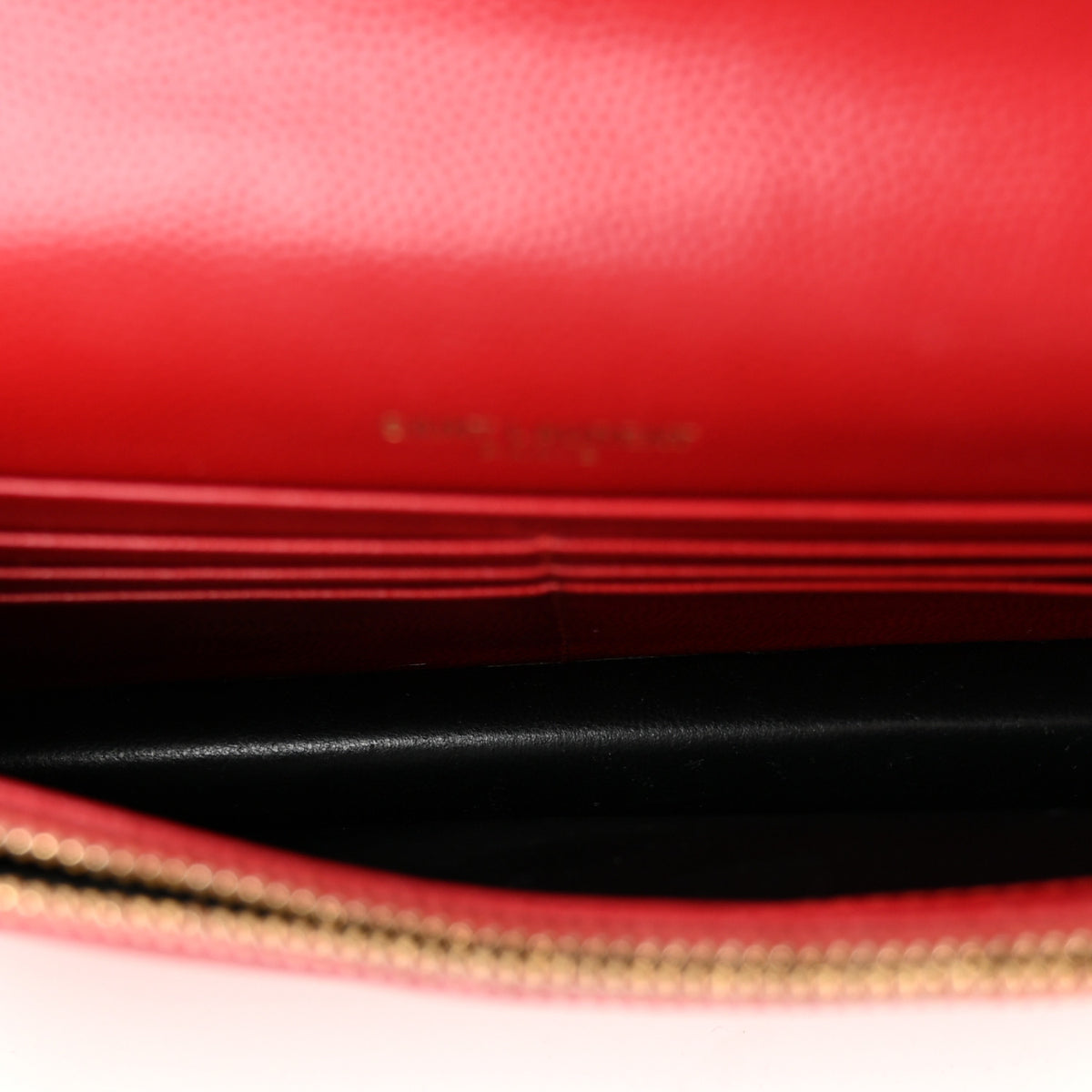 Saint Laurent Grain De Poudre Matelasse Chevron Monogram Envelope Chain Wallet Rouge Eros 5 of 11