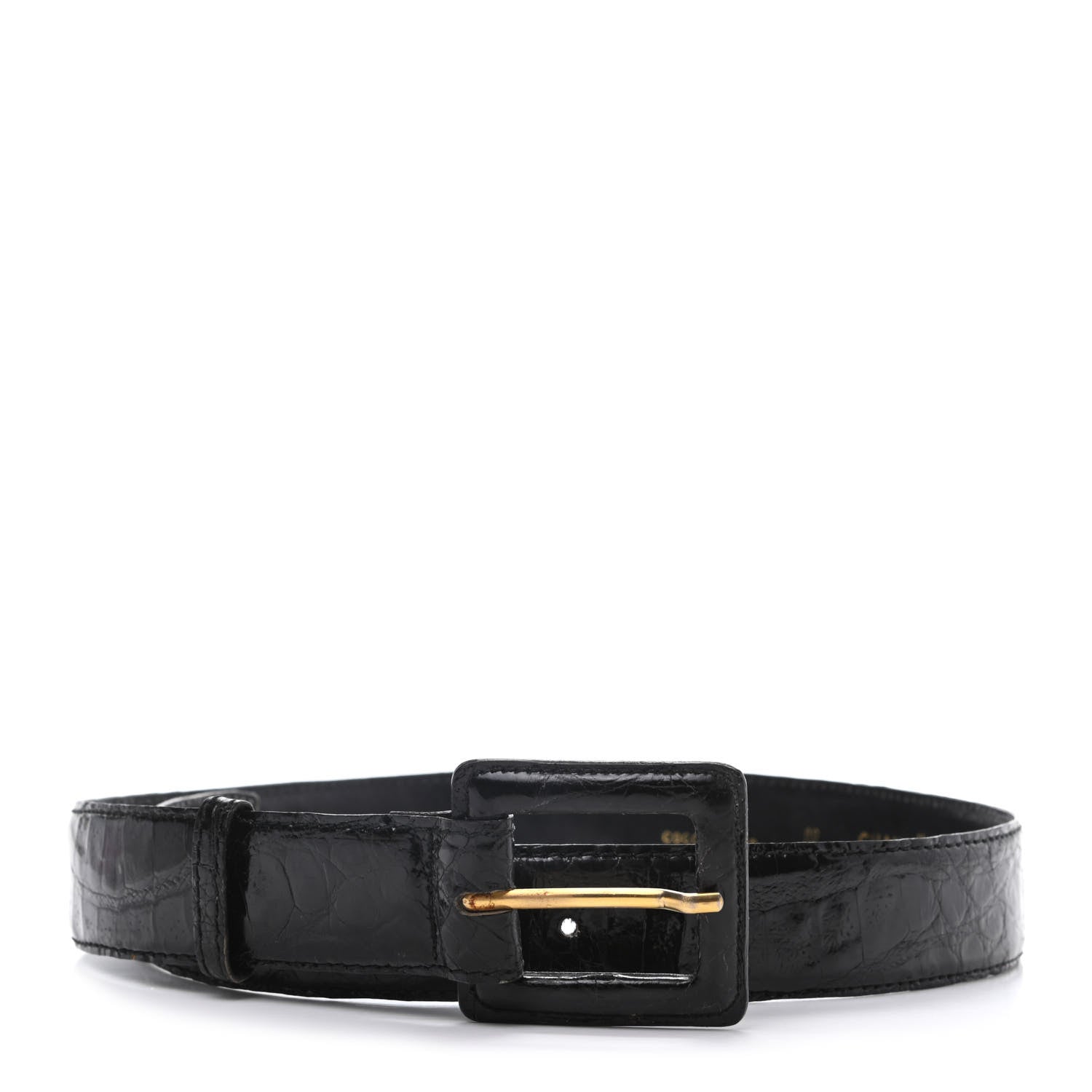 Chanel Alligator Belt 80 32 Black 1 of 6