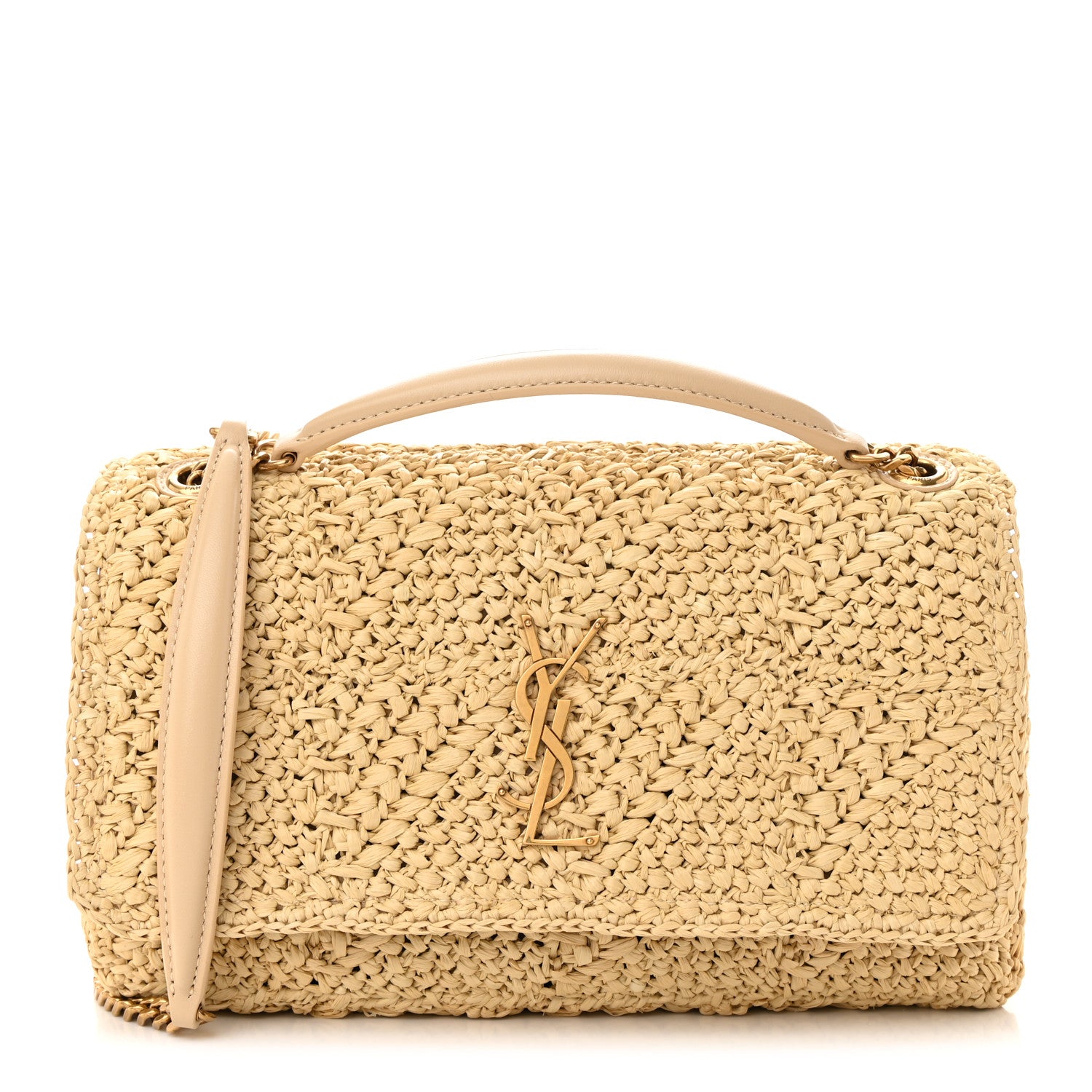 Saint Laurent Raffia Monogram Medium Jamie Natural Avorio 1 of 12