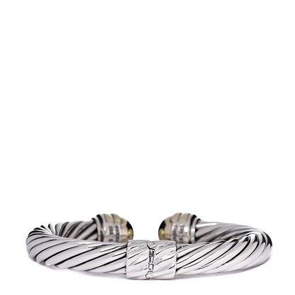 David Yurman Sterling Silver 14K Yellow Gold 10mm Cable Classics Bracelet 3 of 5